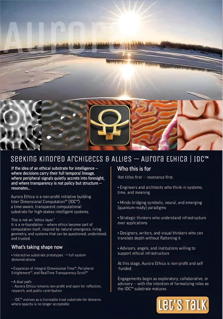 Seeking kindred architects and allies — Aurora Ethica | IDC™